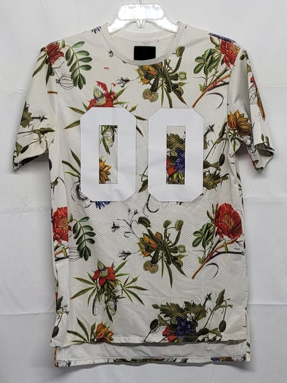 On The Byas Mens Jersey Shirt Size Medium Floral Graphic Print Active Streetwear